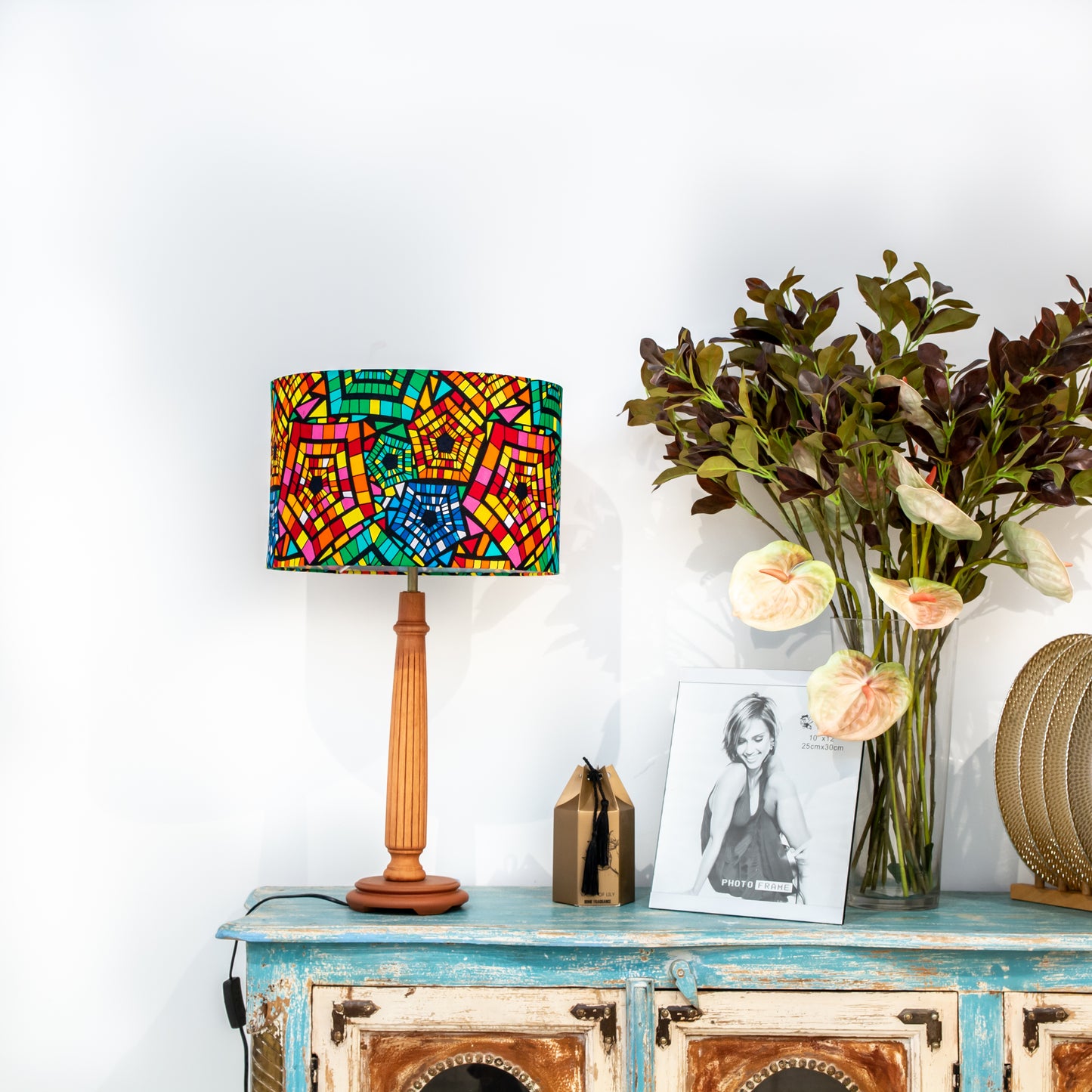 CATHEDRAL DRUM LAMPSHADE
