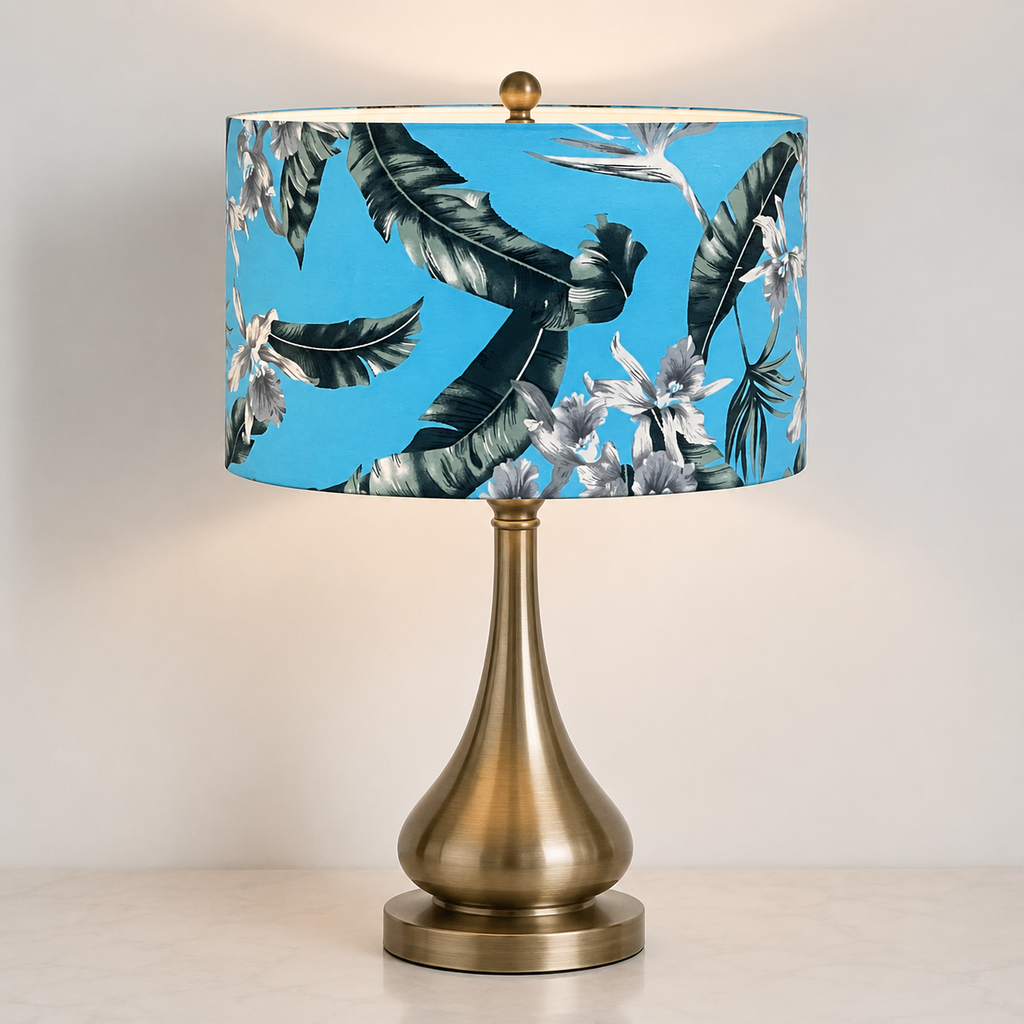 JUNGLE TURQ LAMPSHADE