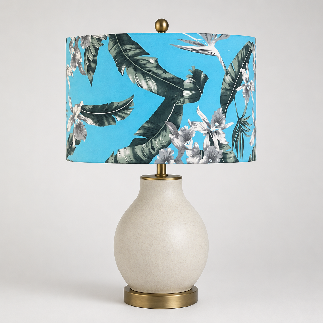 JUNGLE TURQ LAMPSHADE