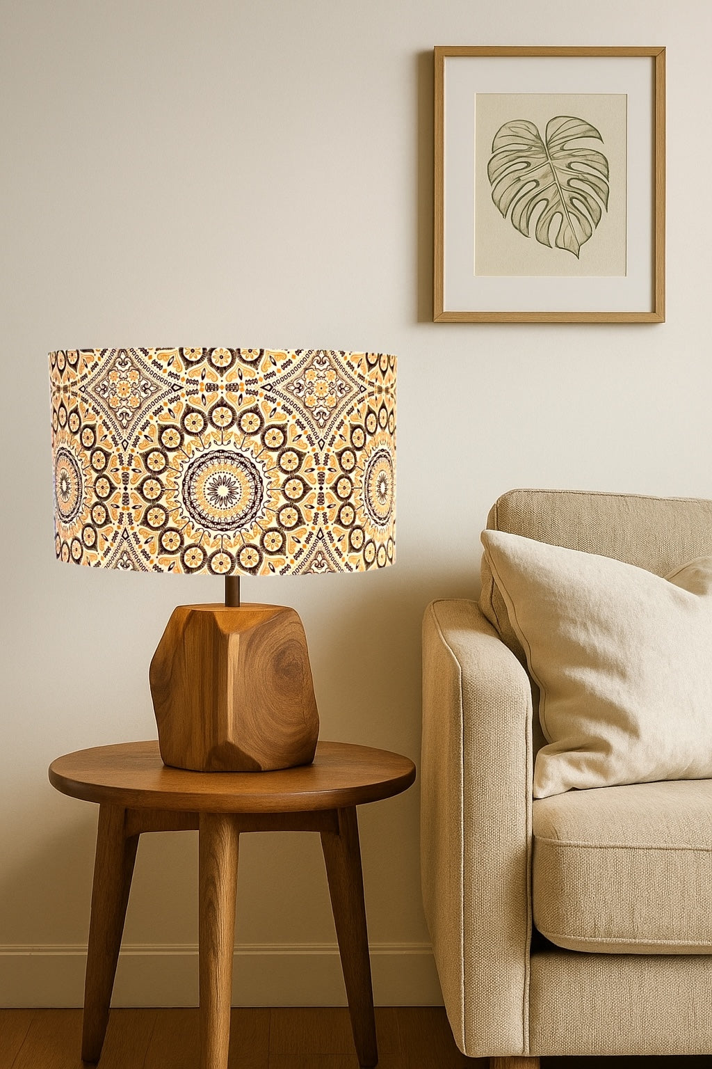 RUSTIC MEDALLION LAMPSHADE