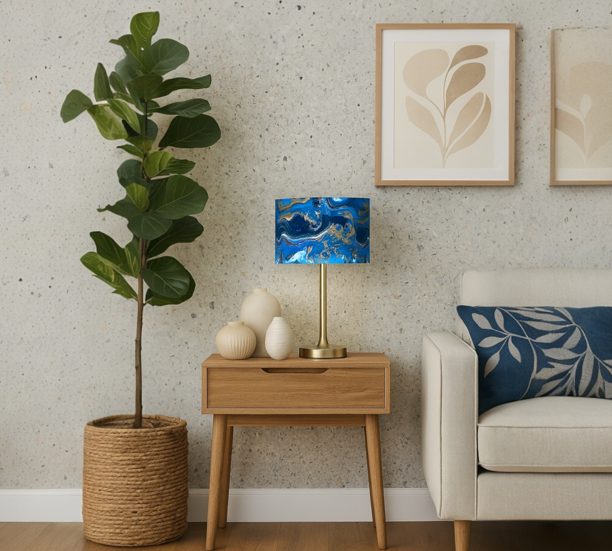 OCEAN OF GOLD LAMPSHADE