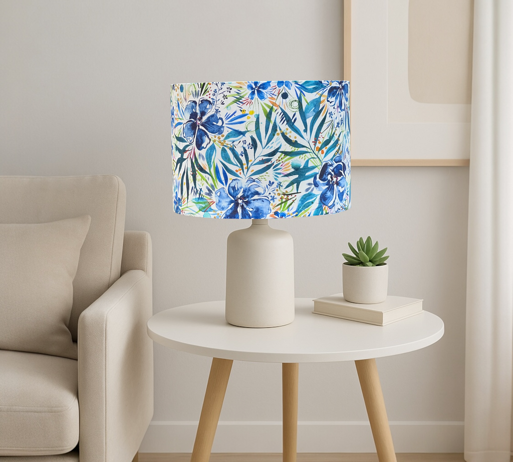 AZURE BLOOM LAMPSHADE