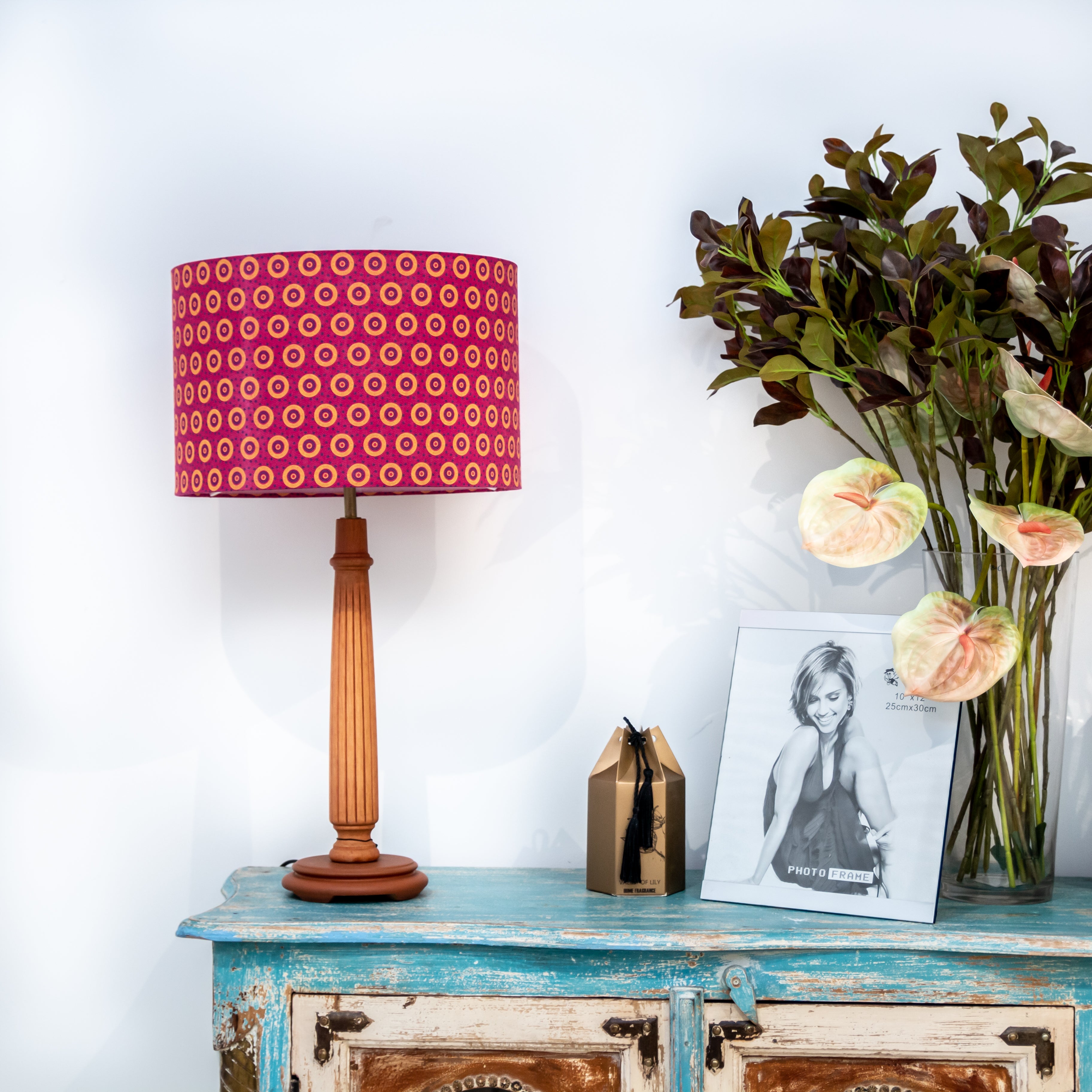 THANDO PINK DRUM LAMPSHADE