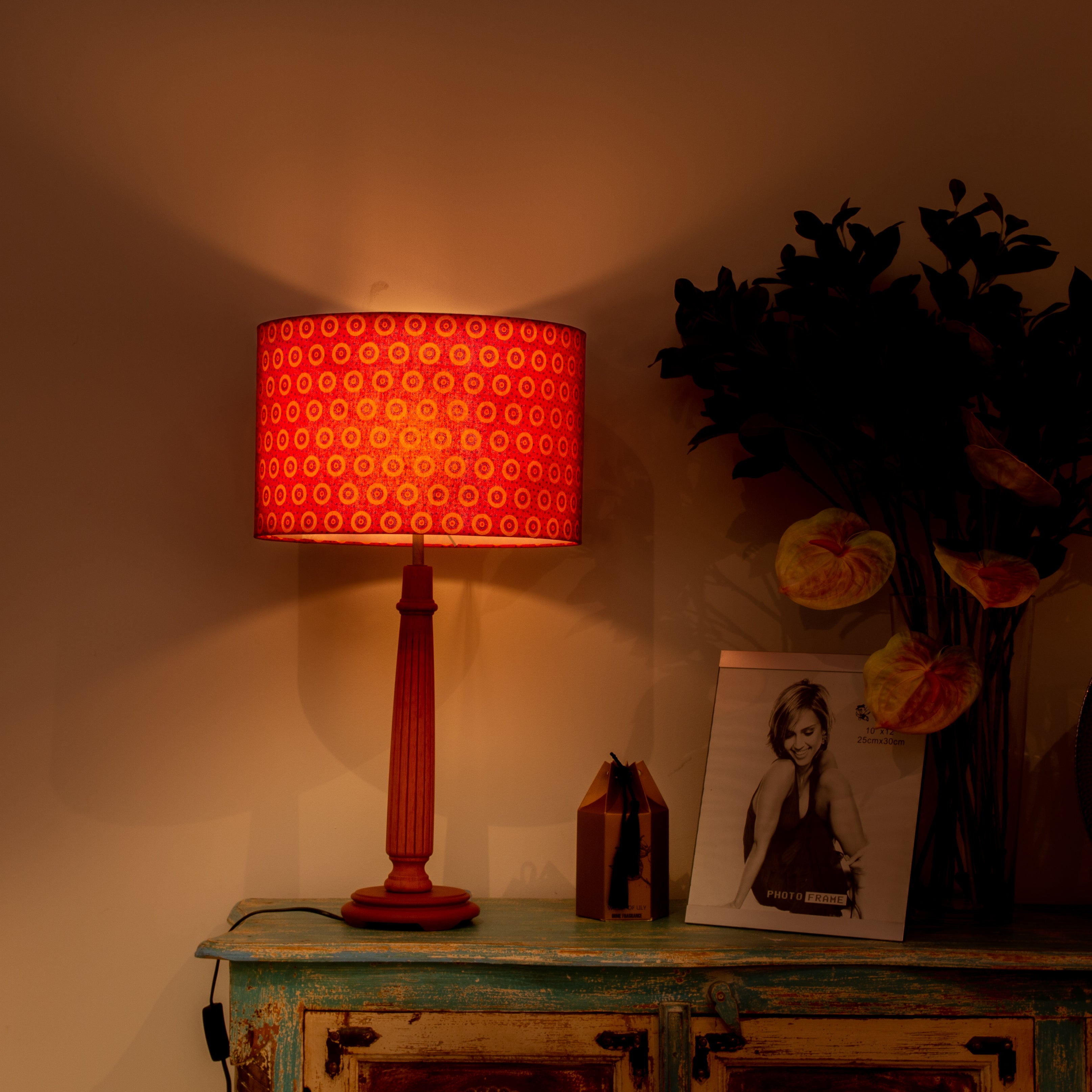 THANDO PINK DRUM LAMPSHADE